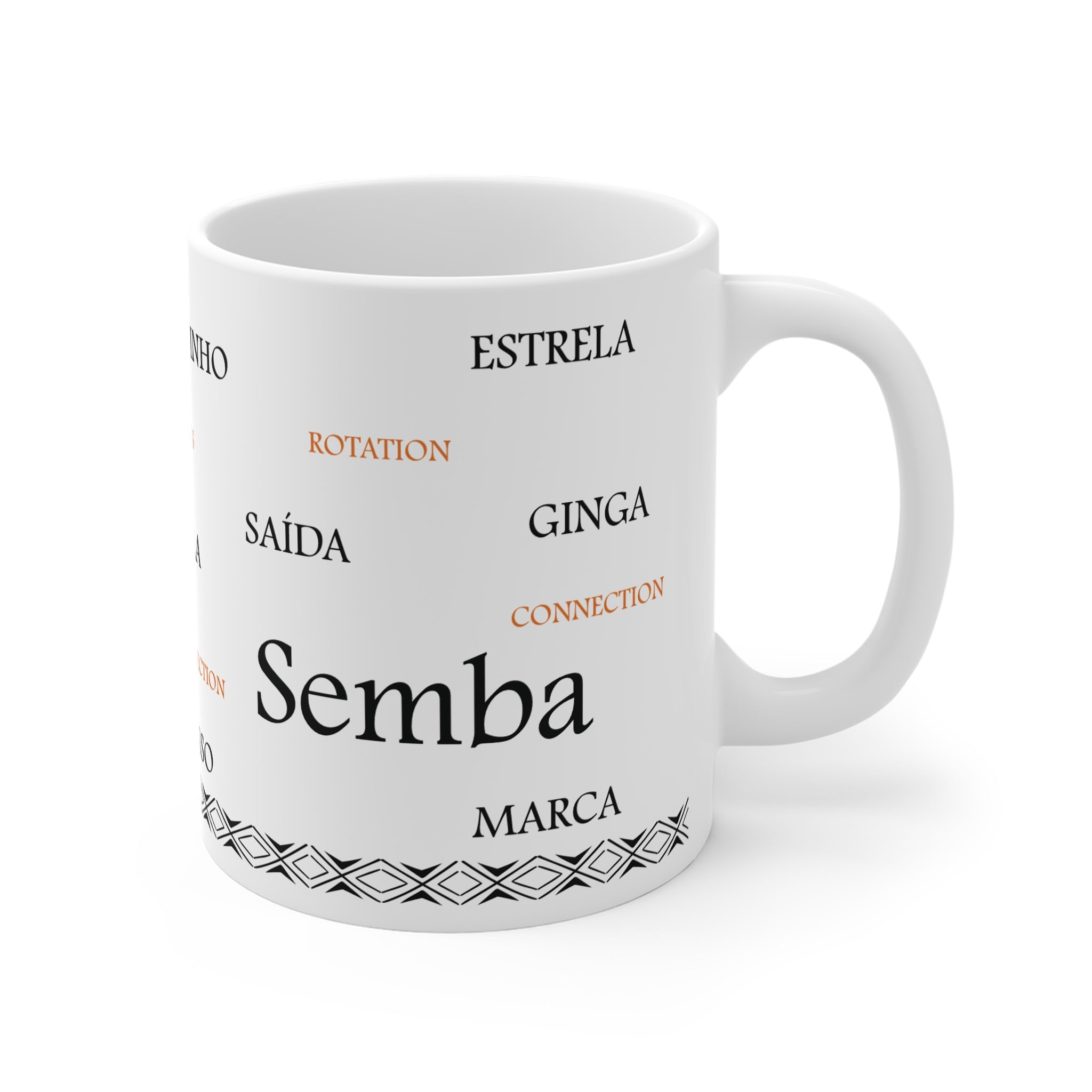 White Casa M&O homeware mug inspired by Kizomba and Semba dance flow