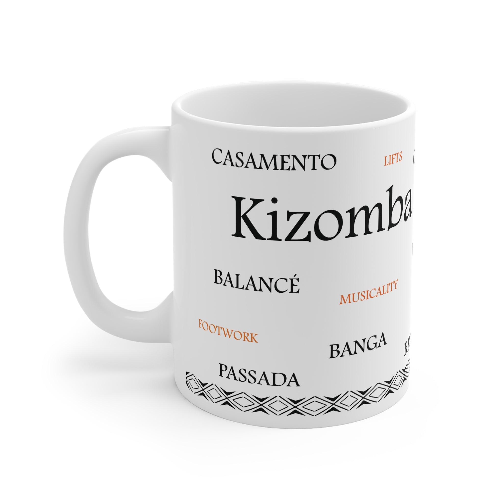 White Casa M&O homeware mug inspired by Kizomba and Semba dance flow